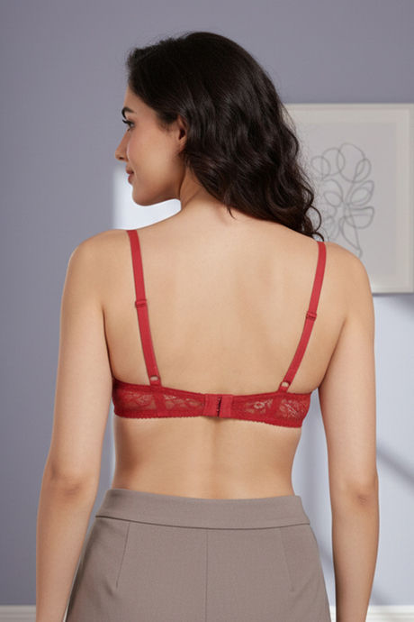 Zivame Beautiful Basics Padded Wired Medium Coverage T-Shirt Bra - Chinese Red — image 3